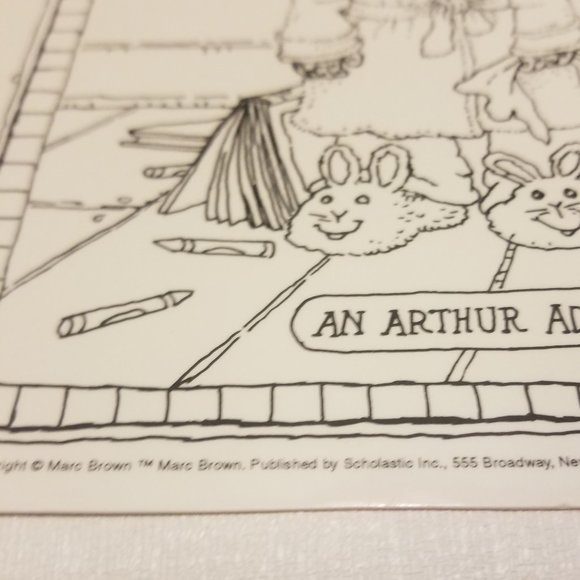 3 Marc Brown's Arthur reusable coloring sheets w 1 matching bk - Picture 7 of 7